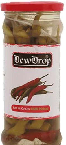 Picture of DEW DROP RED&GREEN CHILLI PICKLED 420GM 